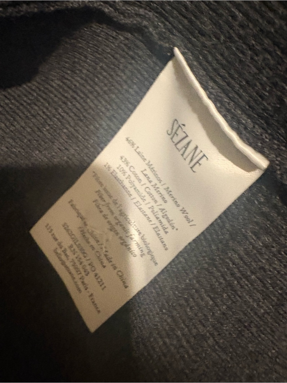Sezane ANNE CARDIGAN Medium Mottled Charcoal Grey NWT - Picture 4 of 5